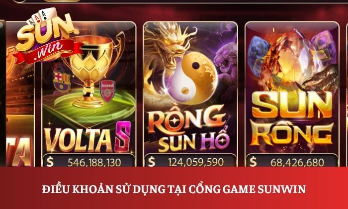 Điều khoản sử dụng 1 Điều khoản sử dụng tại cổng game Sunwin