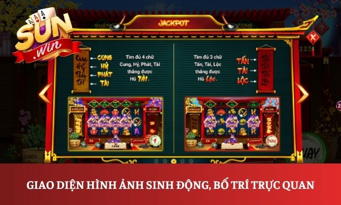Ông Đồ Sunwin – Khám phá game nổ hũ mang đậm nét văn hóa Á Đông 3 Giao diện hình ảnh sinh động, bố trí trực quan