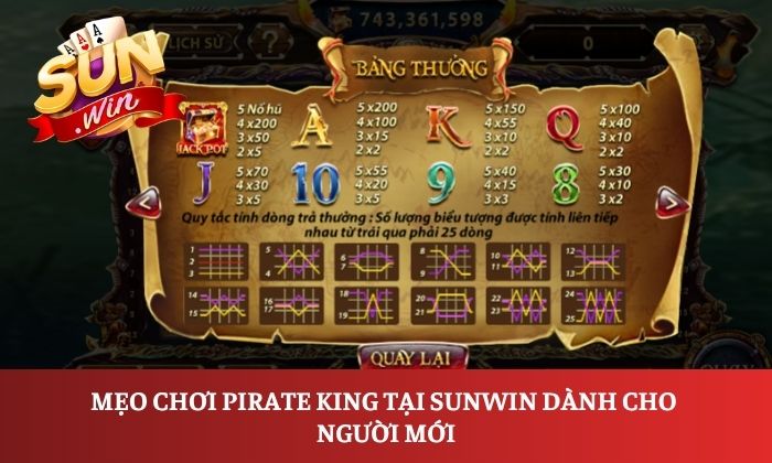 Pirate King Sunwin – Khám phá game slot cướp biển đầy kịch tính 3 Mẹo chơi Pirate King tại Sunwin dành cho người mới