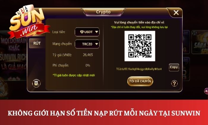 Trang chủ 30 Không giới hạn số tiền nạp rút mỗi ngày tại Sunwin