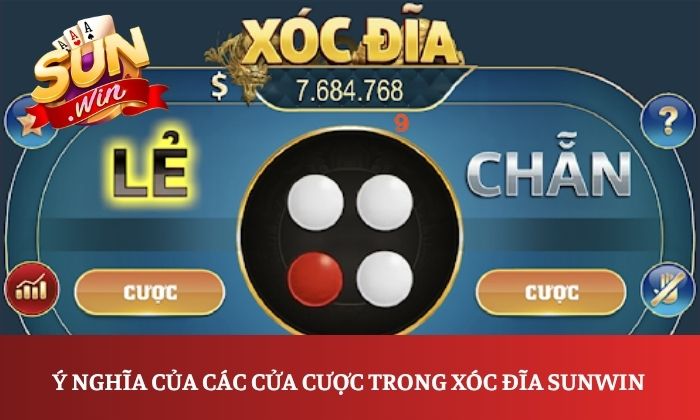 Xóc đĩa Sunwin online: Hướng dẫn chơi cơ bản cho người mới 2 Ý nghĩa của các cửa cược trong xóc đĩa Sunwin